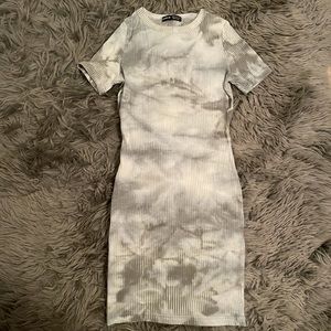Grey/Green Marble Body con dress